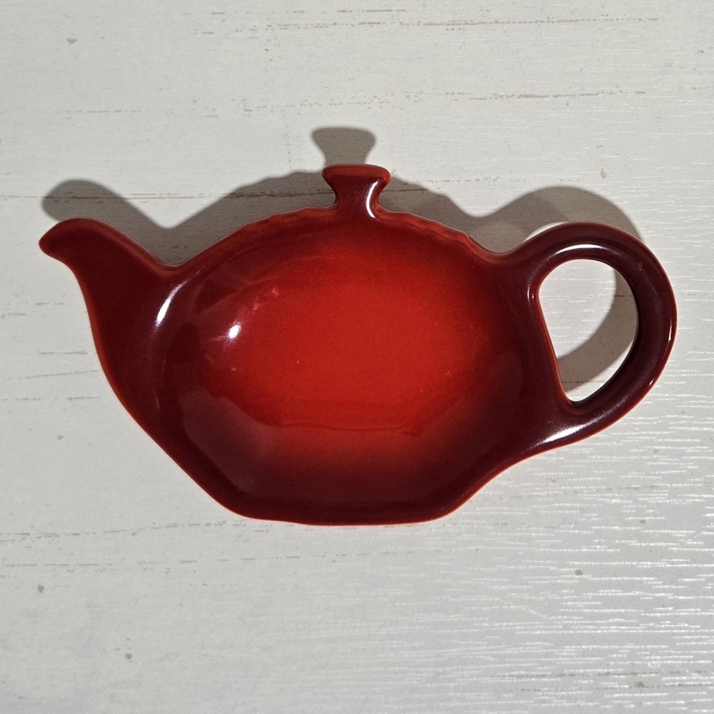 Cerise Tea Bag Holder Spoon Rest Le Creuset NEW - Picture 3 of 6